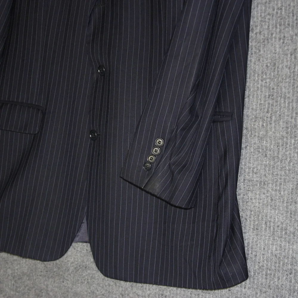 Brooks Brothers‎ 1818 Madison Pinstripe Wool Blazer Men 44L 39W For Repairs